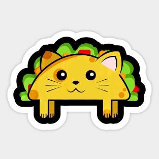 TacoCat Taco and Cat Cartoon Kids Sticker